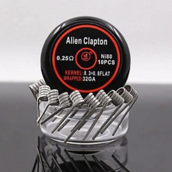 Alien Clapton ni 80- 10 Adet Tel | Single 0.25 Ohm - Dual 0.13 Ohm
